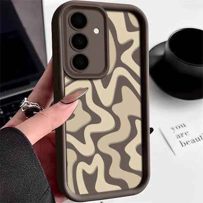 Striped Pattern Phone Case For Samsung Galaxy A57 A27 A37 A56 A16 A17 A36 A26 A55 A54 A15 S26 S25 S24 S23 S22 Ultra S25 FE Cover