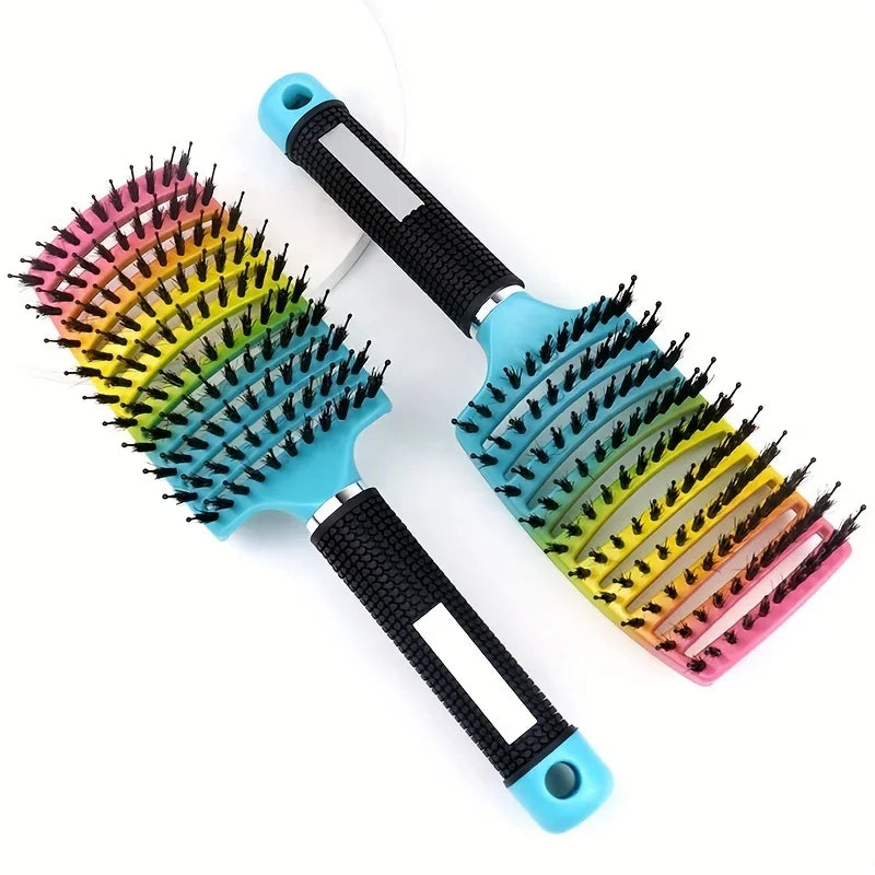Multi color scalp massage comb, professional wet hair and curly hair styling tool