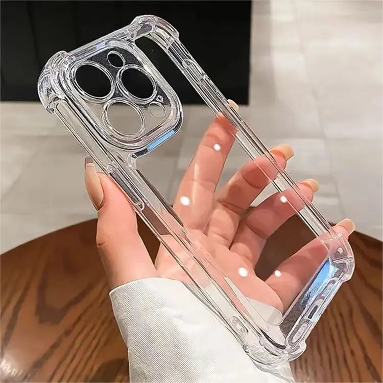 Dual-Layer Airbag Shockproof Clear iPhone Case – PC and TPU Cover for iPhone 7–17 Series