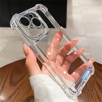 Dual-Layer Airbag Shockproof Clear iPhone Case – PC and TPU Cover for iPhone 7–17 Series