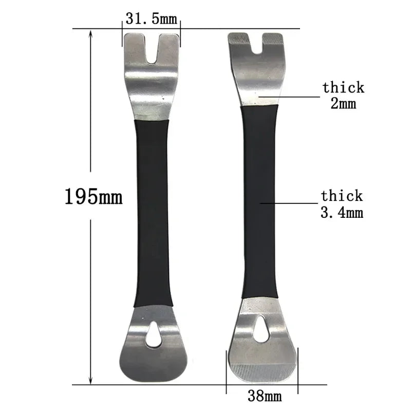 ZEXEF Stainless Steel Buckle Pry for Car Door Rod Plate Removal of Navigation Center Driver Interior Bar Panel Tool Puncher