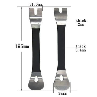 ZEXEF Stainless Steel Buckle Pry for Car Door Rod Plate Removal of Navigation Center Driver Interior Bar Panel Tool Puncher