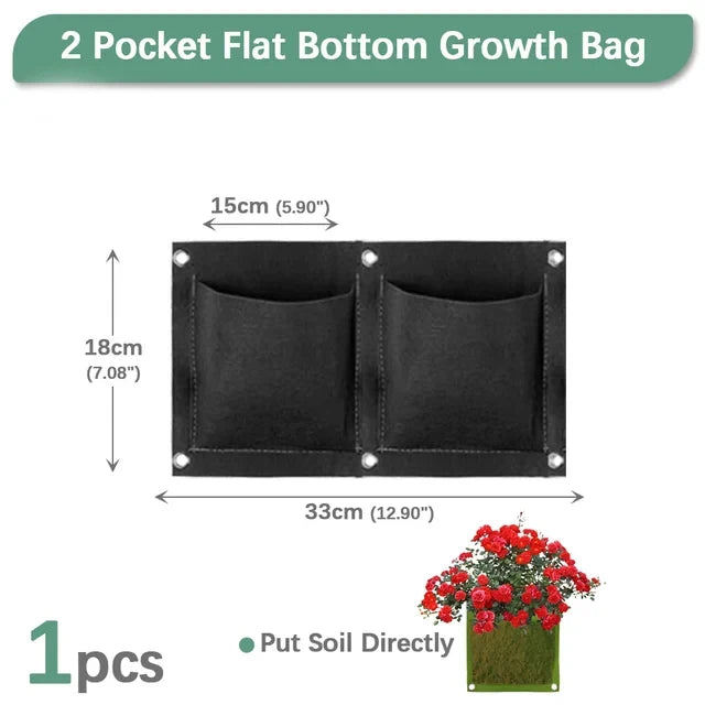 NEW Wall Hanging Pockets Planting Bags Flower Pot Home Garden Grow Bag Garden Planter Vertical Suculentas Plant Pot Home Decor