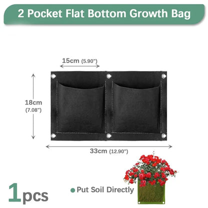 NEW Wall Hanging Pockets Planting Bags Flower Pot Home Garden Grow Bag Garden Planter Vertical Suculentas Plant Pot Home Decor
