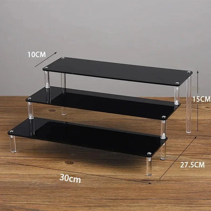 1-5 Tier Iridescent Acrylic Display Risers Stand Shelf for Figures Collectibles Cupcakes Perfumes Jewel Decorating & Organizing