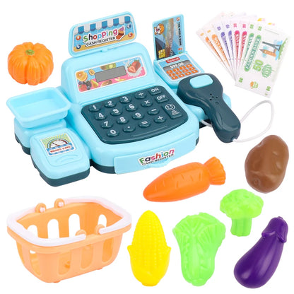 Simulation Shopping Cash House Toys Electronic Game Lighting And Sound Effects Supermarket Cashier Toys