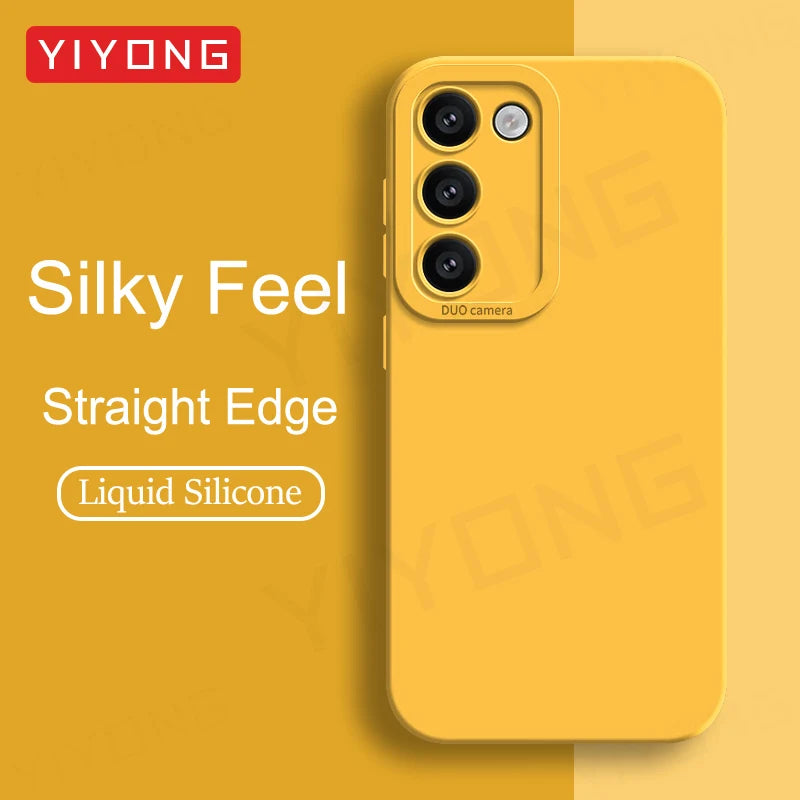 S23 Case YIYONG Silky Liquid Silicone Soft Cover For Samsung Galaxy S23 Plus S22 S24 S25 Ultra S22+ S23+ S24+ S25+ Phone Cases