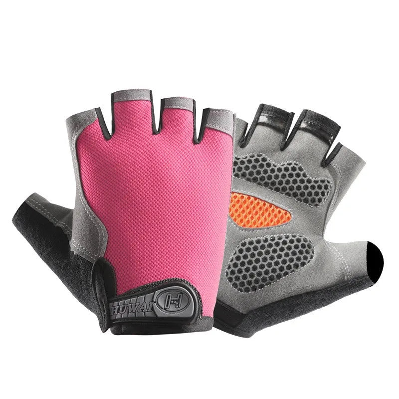 Gym Gloves Women Men Weightlifting Dumbbell Fitness Sport Training Exercise Gloves Non Slip Breathable Fingerless Cycling Gloves