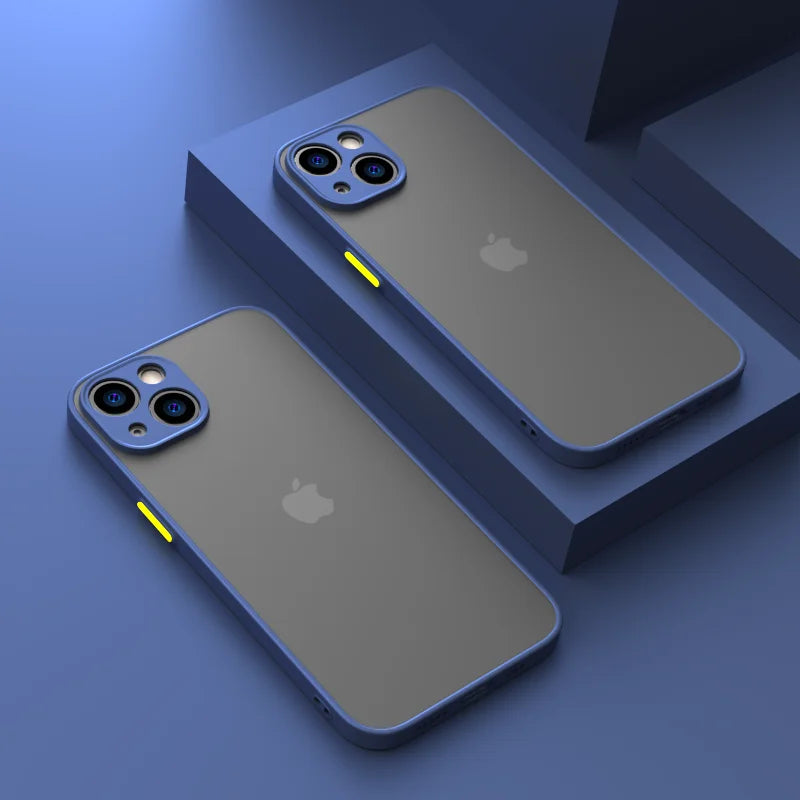 Armor Bumper Shockproof iPhone Case – Silicone Hard Cover for iPhone 7–15 Series