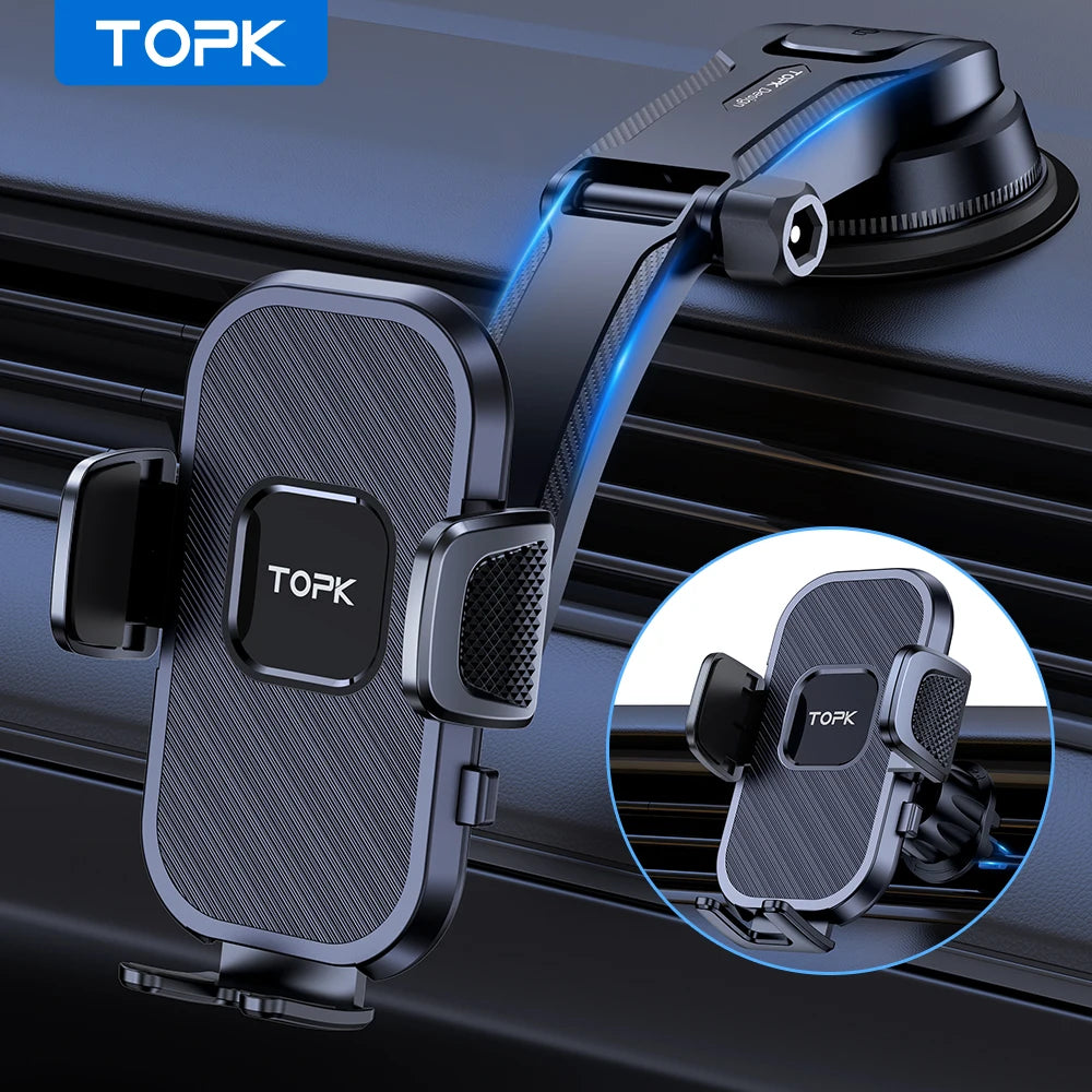 TOPK Car Phone Holder — Air Vent & Dashboard Mount