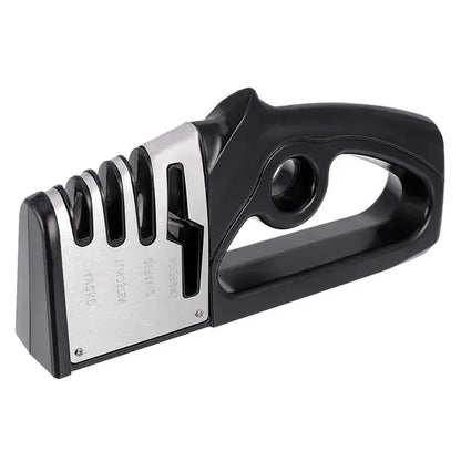 4-in-1 Multifunctional Kitchen Knife Sharpener, Portable Handheld Knife & Scissor Sharpening Tool with Non-Slip Base, Household