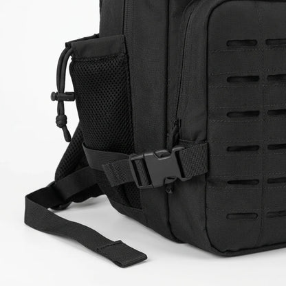 26L Tactical Travel Backpack for Men with Dual Cup Holders, MOLLE Outdoor Hiking Rucksack for Fitness Gym, Camping & Daily Commute
