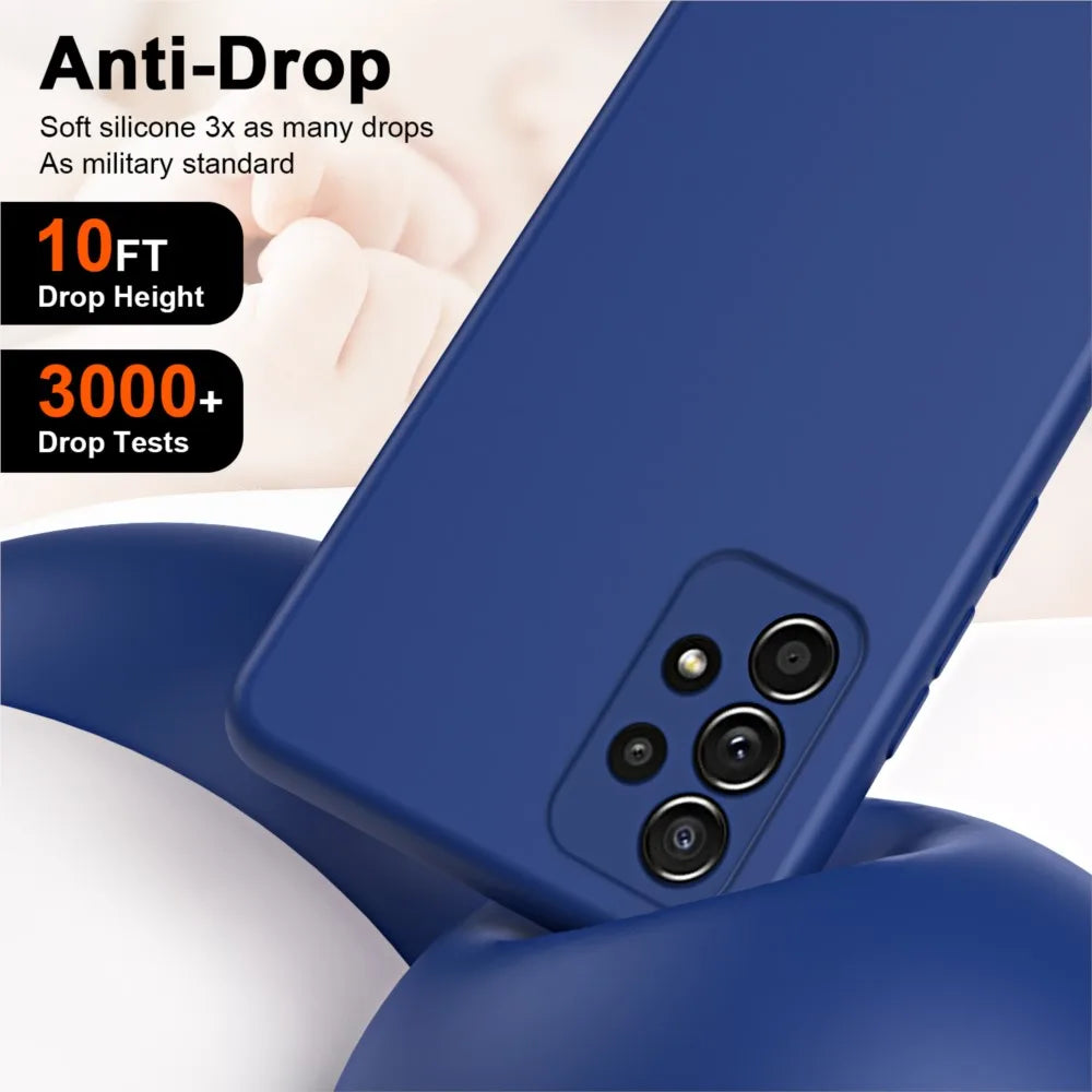 Solid Silicone Protect Case For Samsung Galaxy A13 A23 A33 A53 A73 A12 A22 A32 A52 A52S A72 A04 A04S A14 A24 4G A34 A54 Cover
