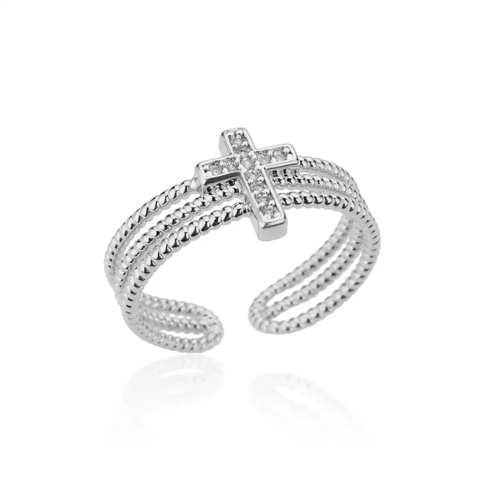 Stainless Steel Heart Ring for Women – 18K Gold Plated, Zircon Inlay, Vintage Waterproof Wedding Jewelry Gift