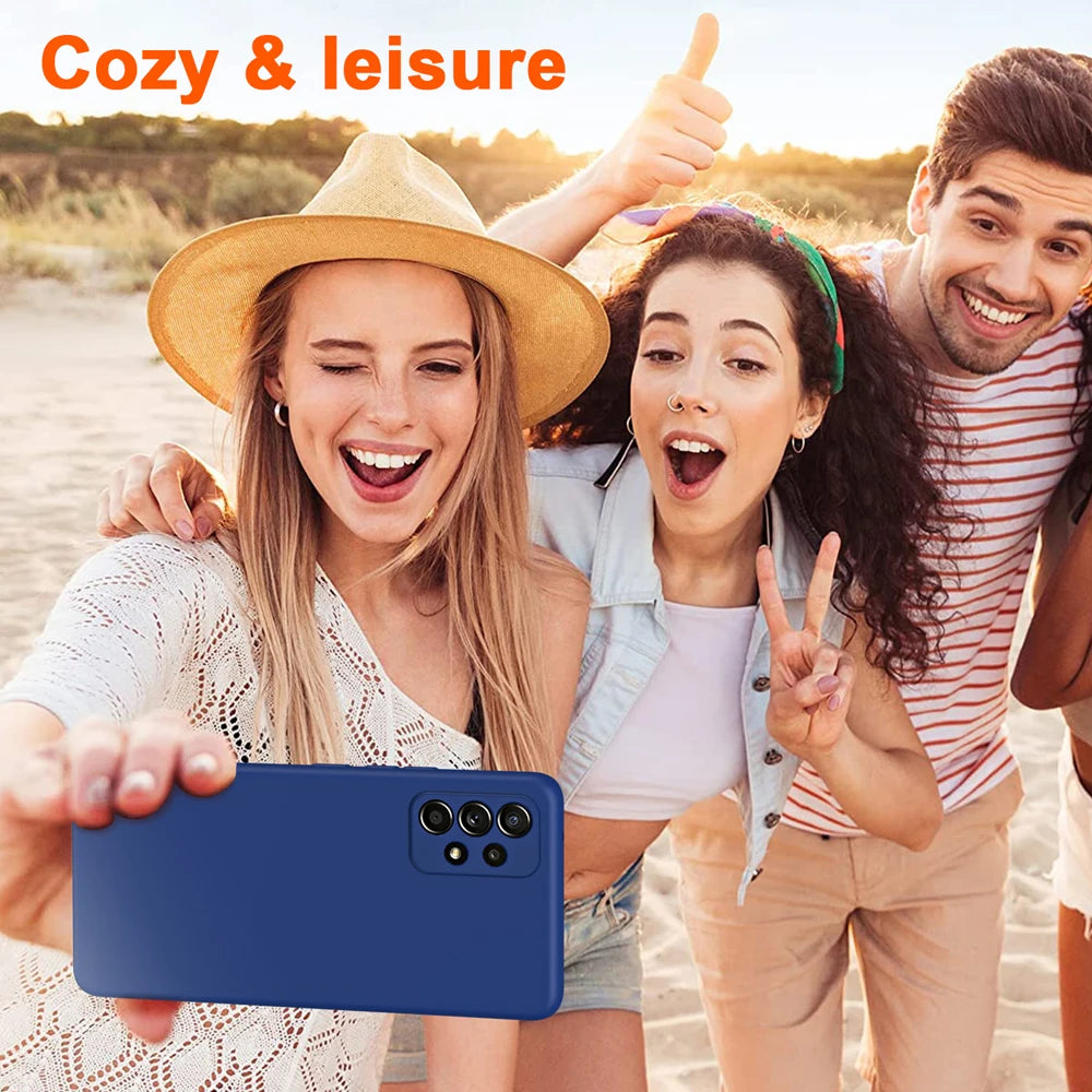 Solid Silicone Protect Case For Samsung Galaxy A13 A23 A33 A53 A73 A12 A22 A32 A52 A52S A72 A04 A04S A14 A24 4G A34 A54 Cover