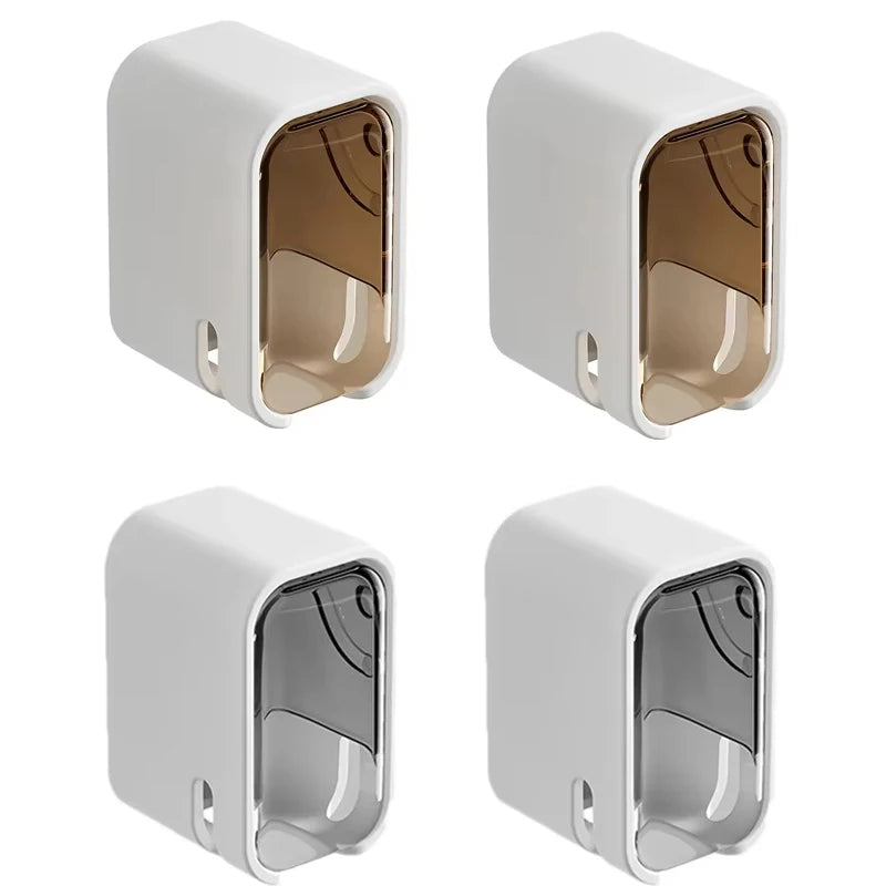 2/3/4PCS Toothbrush Holder Wall-mounted Punch-free Toothbrush Rack Dustproof Bathroom Electric Toothbrush Organizer