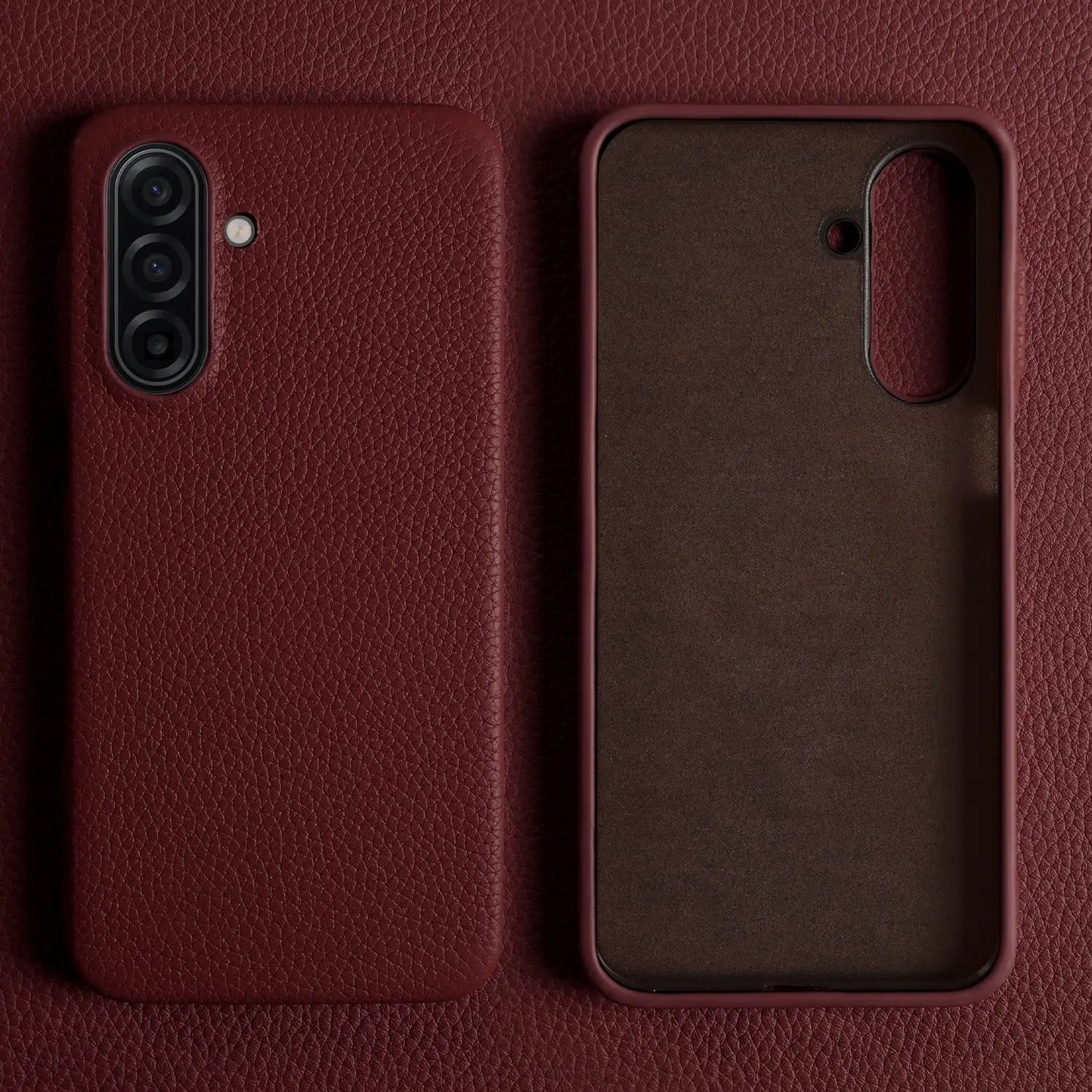 Luxury Genuine Leather Case For Samsung Galaxy A17 A07 A26 A36 A56 A15 A53 A24 Full Wrapped Shockproof Phone Cases Back Cover