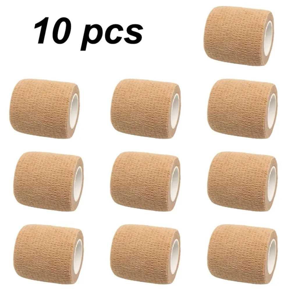 12/10pcs Colorful Sport Self Adhesive Elastic Bandage Wrap Tape Elastoplast For Knee Pad Finger Ankle Palm Aid Kit Pet Tool Warm