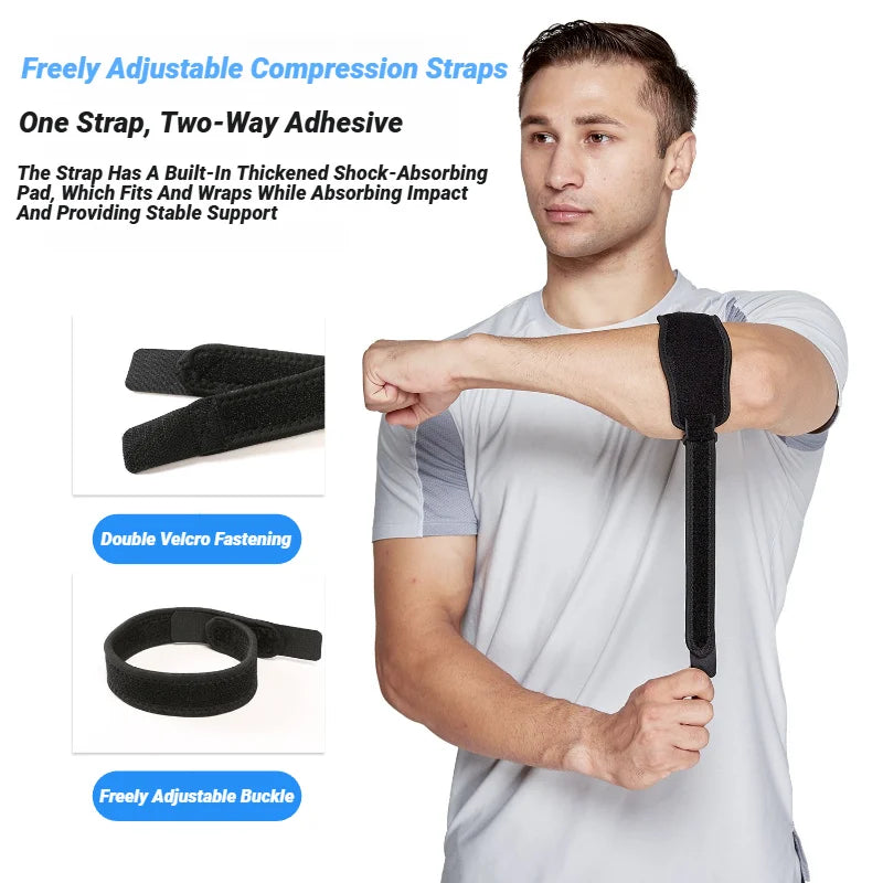 1Pc Adjustable Elbow Brace - Sports Compression Arm Support For Basketball, Tennis, Volleyball, Golf Unisex Fitness Tool