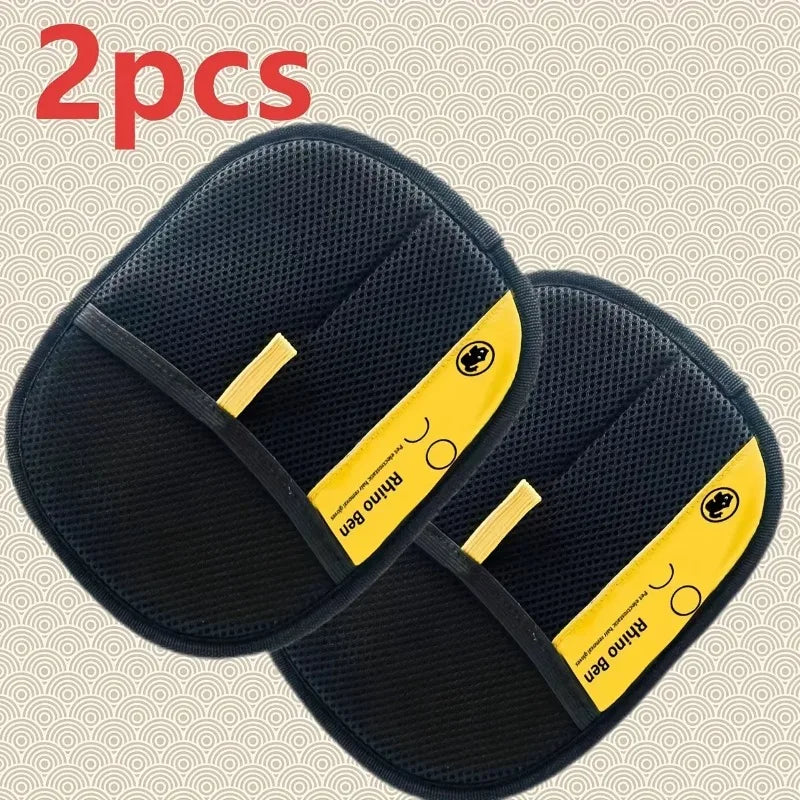 2 Pieces Double Sided Pet Grooming Gloves Fur Absorb Cleaning Mitt Practical Cat Hair Care Tool For Daily Pet Combing