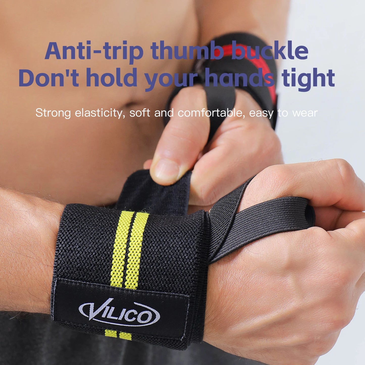 1/2 Piece- Wristband Wrist Support Brace Straps Extra Strength Weight Lifting Wrist Wraps Bandage Fitness Gym Training