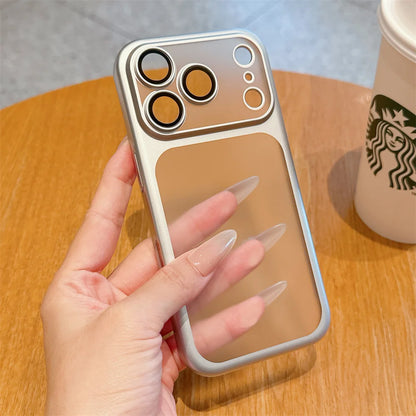 Luxury Frosted Matte iPhone Case – Metallic Frame MagSafe Cover for iPhone 11–17 Series