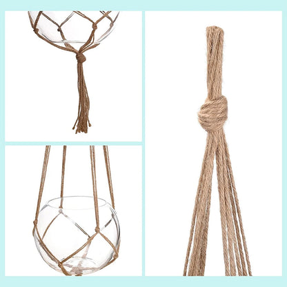 Hanging Plant Pot Hanging Basket Vases with Hook Creative Macrame Suspension Plant Planters for Hanging  Flower Pot Net