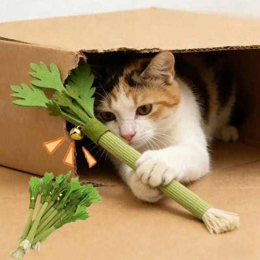 Cat Chew Toys Interactive Self High Catnip Molar Stick Bite With Bell Cats Toy Kitten Toy Natural Catnip Cat Teeth Cleaning Toy