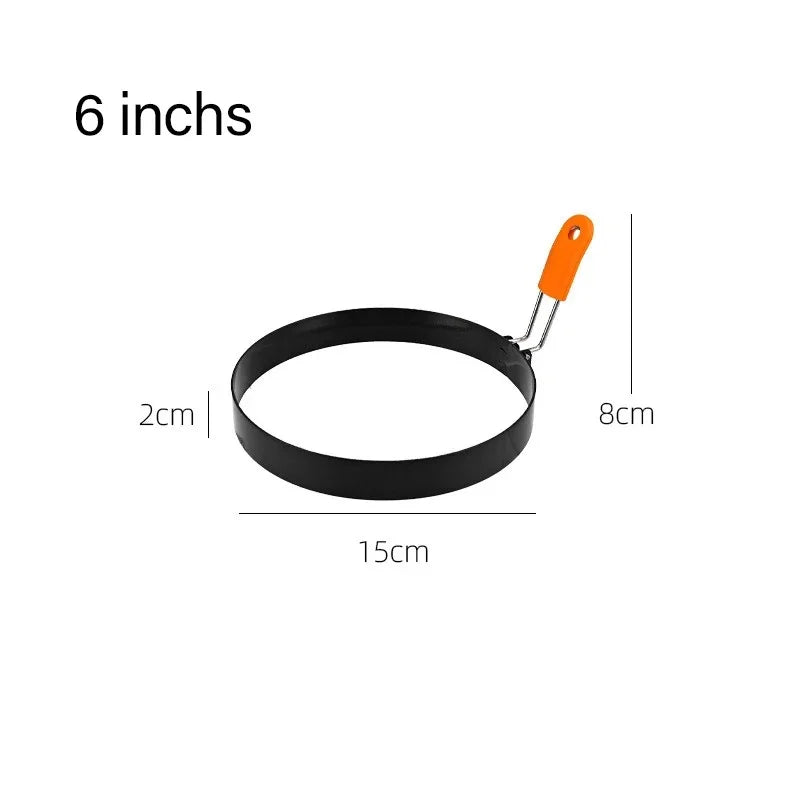 Anti-scald Egg Fried Ring Professional Stainless Steel Nonstick Round Pancake Mold Cooking Egg Mould Breakfast Sandwich Tools