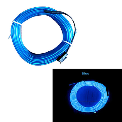 5m Car Interior Atmosphere Lighting LED Strip 5V DIY Flexible EL Cold Light Line Tube With USB Auto Decoration Ambient Lamp