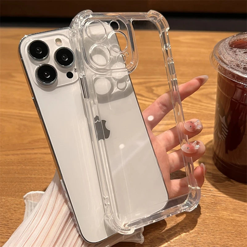 Clear Shockproof iPhone Case — Transparent Bumper Cover
