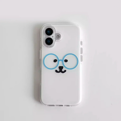 Cartoon Cute Bear Phone Case for Samsung Galaxy S26 S25 S24 S23 S22 S21 FE Ultra Plus 4G 5G Feather Texture Back Cover