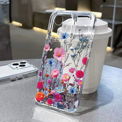 Plum Flower Samsung Galaxy Case – Soft TPU Cover for S21–S26 and A Series