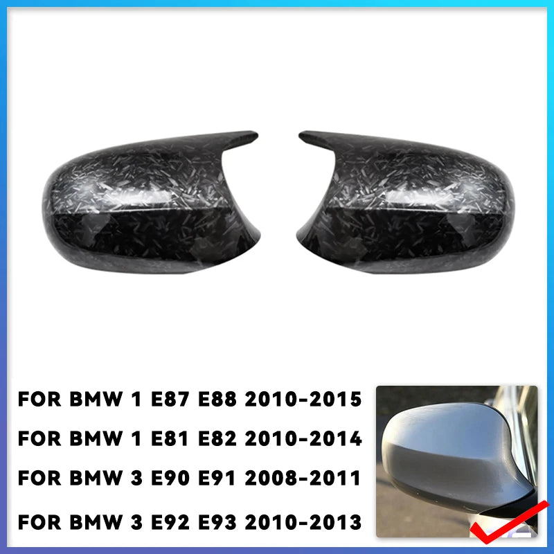 E90 E91 Black M3 Style Cover E81 E82 E87 E88 for BMW 1 3 Series E92 E93 Carbon Fiber M Look Rear Mirror Cap Car Accessories