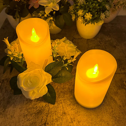 Moving Wick LED Candle Glowing Dancing Flame Candles Kid & Pet Safe Decoration Wholesale Electric Candle for Wedding Party Decor
