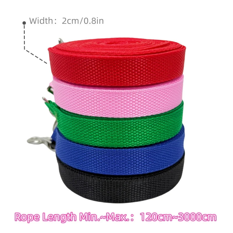 1.2M-30M Long Leash for Dogs Overlength Dog Leash Puppy Outdoor Training Nylon Rope Dog Accessories Extended Control Dog Leashes
