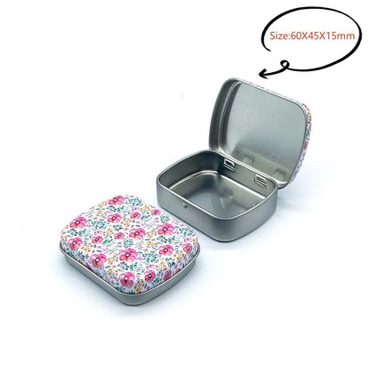 New Square Tin Storage Box – Silver Metal Box for Jewelry, Coins, Keys & Candy