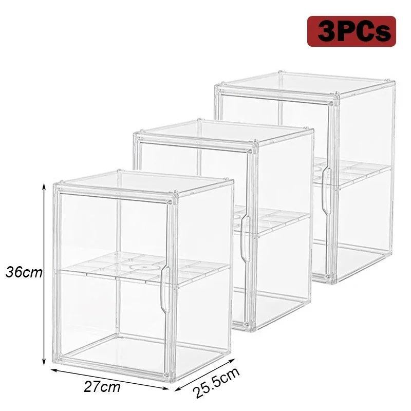 Transparent Storage Box Organizer Bookshelf Album CD Desktop Dustproof Display Cabinet Figures Acrylic Box Blind Box Showcase