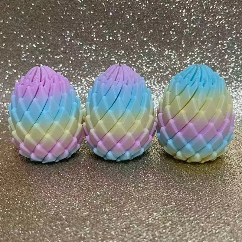 3D Printing Dragon Egg Stress Relief Model, Deformable Twist Egg, Creative Stress-Relief Gadget Desk Ornament