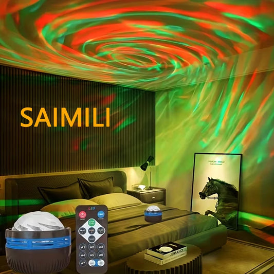 LED Starry Sky Projector Light with Remote Control USB Colorful Christmas Night Light for Magic Ball Stage KTV Room Decorations