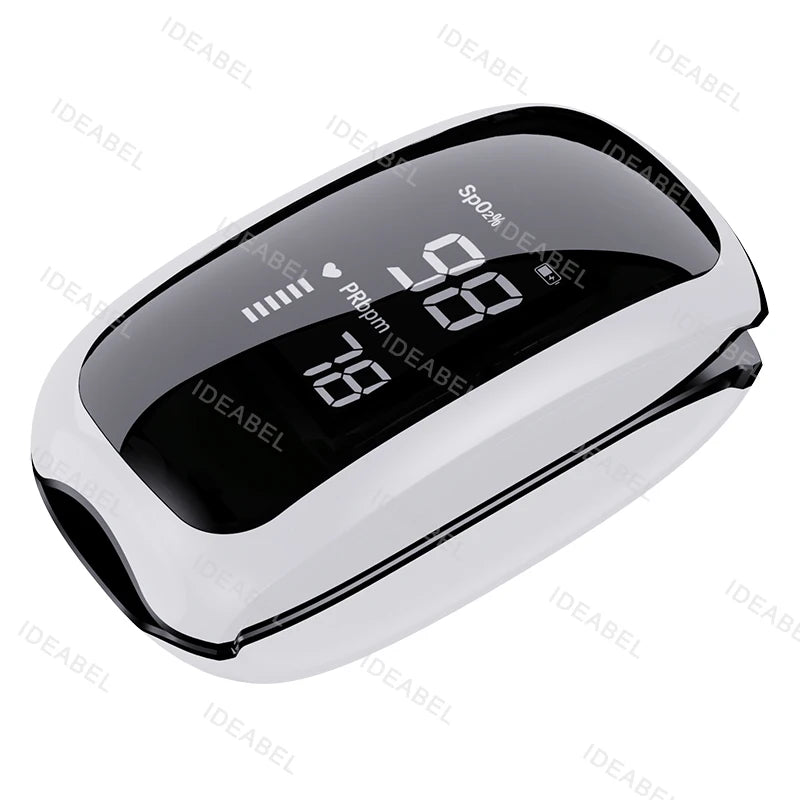 Rechargeable Medical Oximeter Strap Lanyard Fingertip Pulse Oximeter Blood Oxygen Saturation Monitor Digital LED Display Child