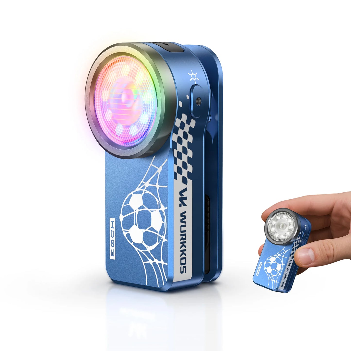 Wurkkos HD03 Mini Magnetic Clip-On Light 680 Lumens USB-Rechargeable Pocket RGB Flashlight – Anniversary Edition