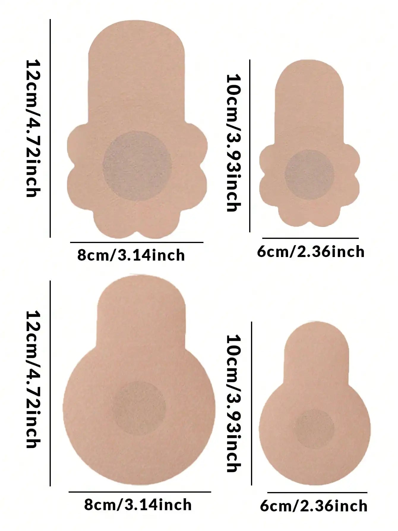 10Pcs Women Push Up Bras Sticky Self Adhesive Strapless Invisible Bra Reusable Sticky Breast Lift Tape Nipple Stickers Cover