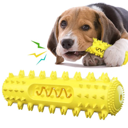 Dog Teething Toy Chew Stick Bite Resistant Fun Leak Proof Food Toy Pet Teether Cleaner Stick