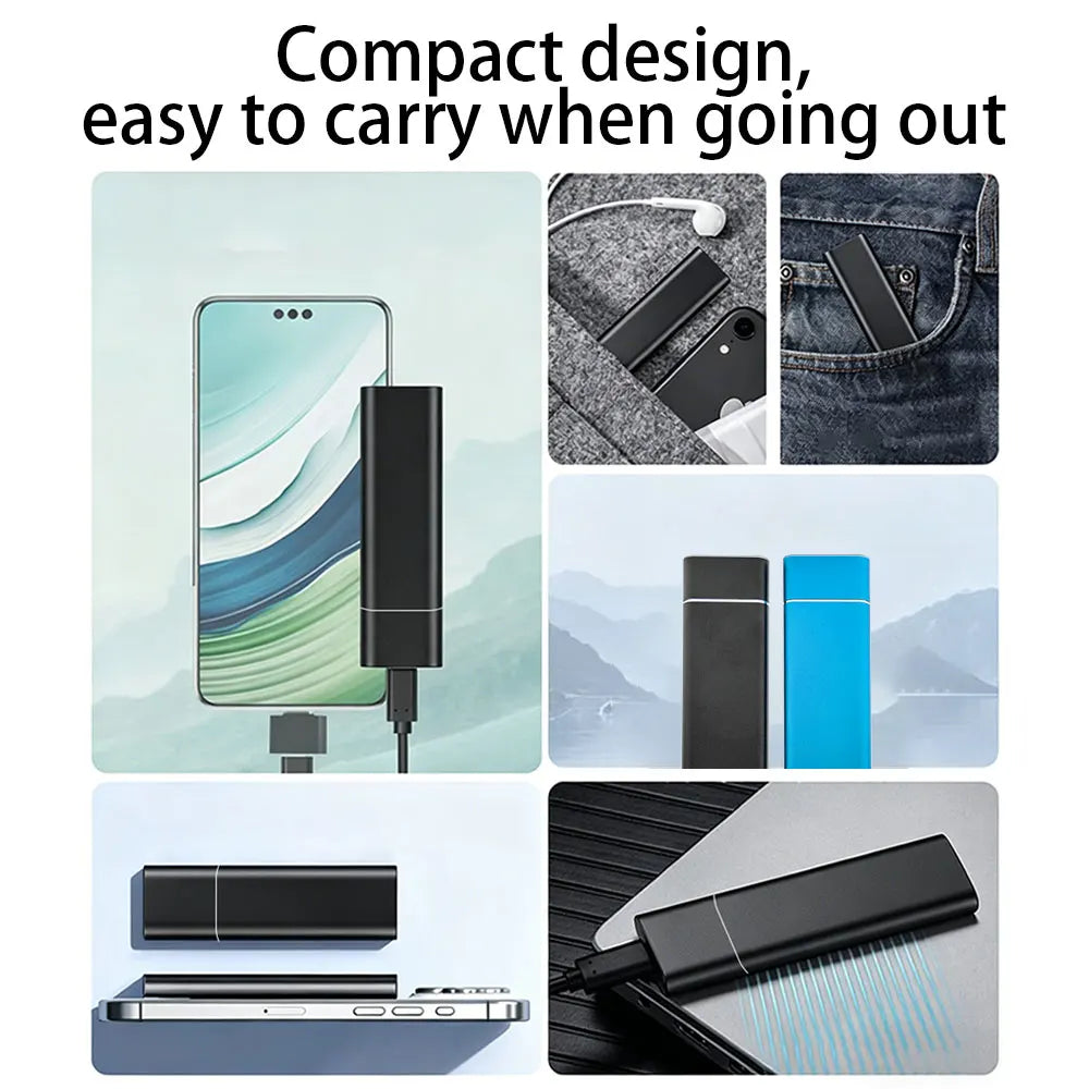 High-speed USB 3.1 portable SSD 2TB external solid state drive 1TB 4TB original large capacity for PC laptop Mac mobile phone ta