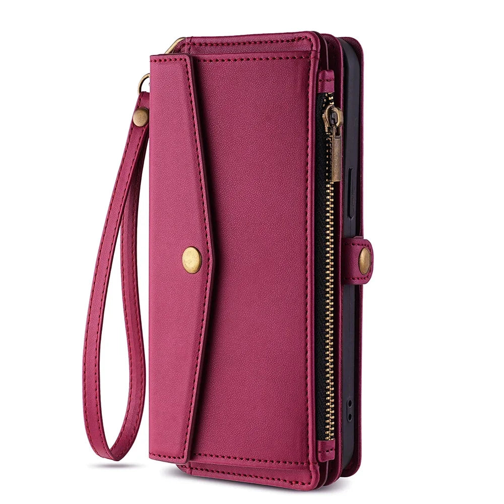 Flip Cover Wallet Phone Case For Samsung Galaxy S26 S25 S24 S23 S22 S21 FE Plus Ultra Edge 5G PU Leather Multi-Functional Bags
