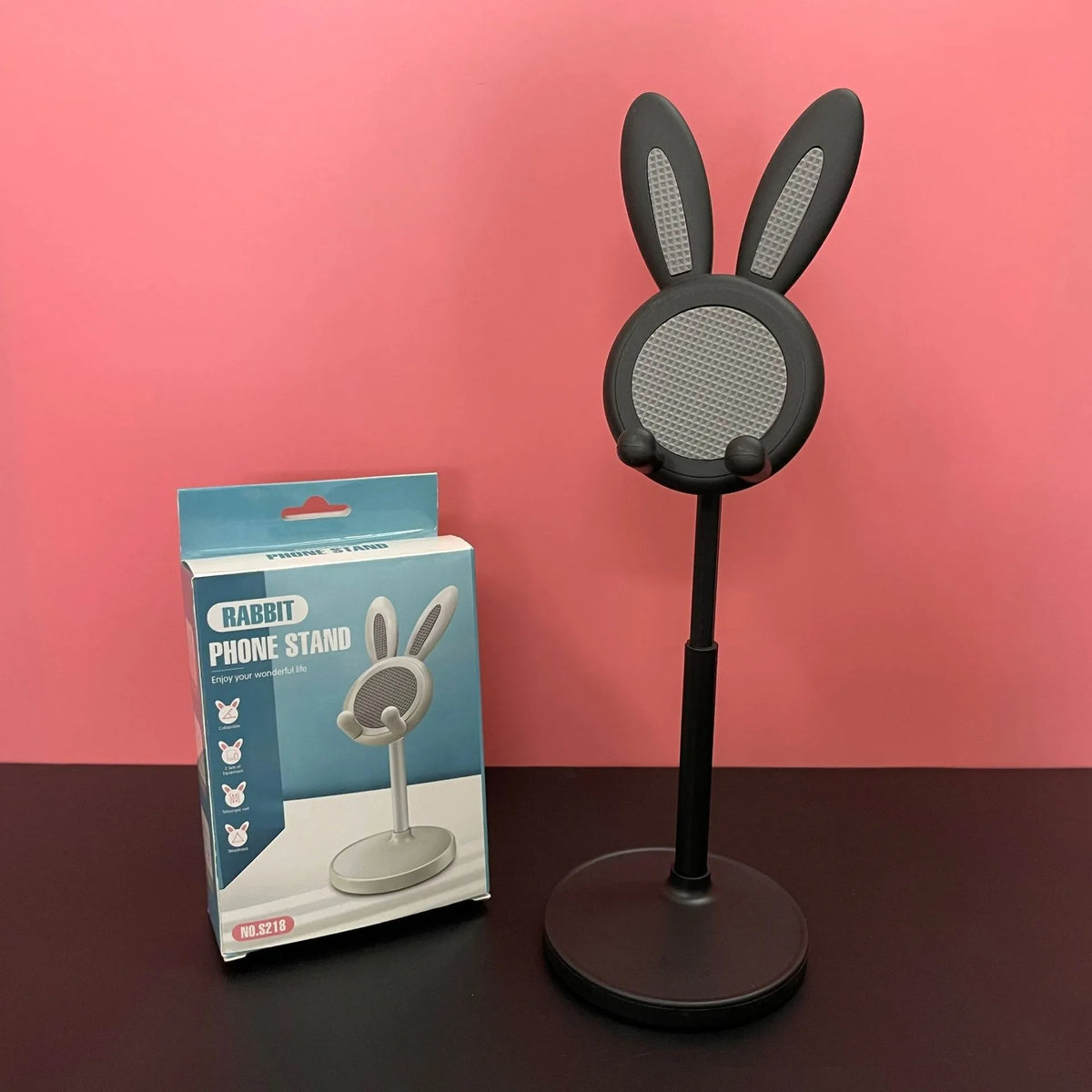 Cute Rabbit Desktop Phone Holder Can Lift and Adjust Height Cellphone Stand Lazy Bracket For iPhone IPad Samsung Xiaomi Tablet
