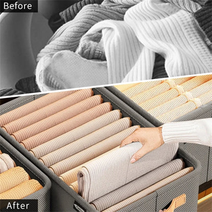 Foldable Clothes Organizer Storage Box Items Clothes Pants Sweater Storage Cabinets Large Capacity Underwear Drawers Wardrobe