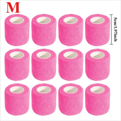 12/10pcs Colorful Sport Self Adhesive Elastic Bandage Wrap Tape Elastoplast For Knee Pad Finger Ankle Palm Aid Kit Pet Tool Warm