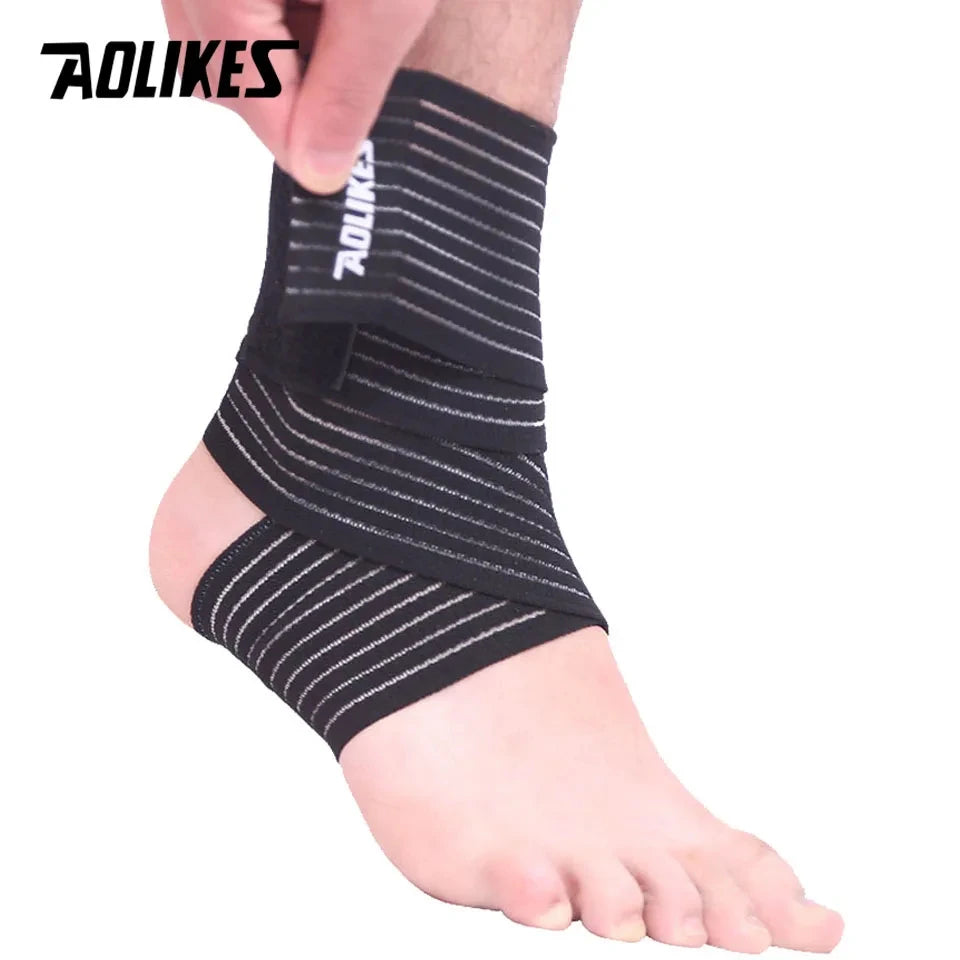 AOLIKES 1PC 40-180cm Compression Bandage Protector Knee Support Brace Sports Elastic Elbow Straps Leg Bands Bandage Workout Wrap